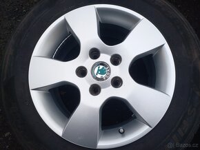 Prodám Sadu Orig ALU kol Škoda 205/60R15 letní - 2