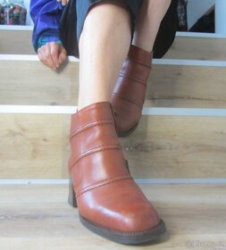 Vintage kožené rezavohnědé boty - 2