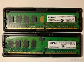 4GB (2x2GB) DDR2 800 Mhz Cl5 zn..Crucial (Micron) do PC - 2