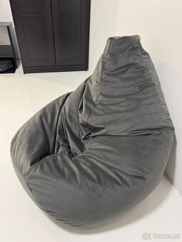 Sedací vak hruška šedý - 2