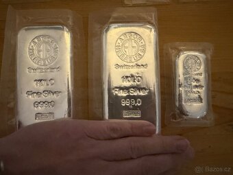 Stříbrné slitky + mince - 2