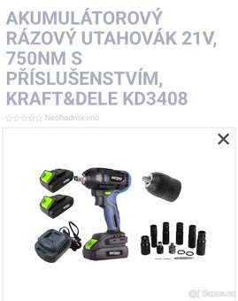 Aku rázový utahovák Kraft&Dele - 2