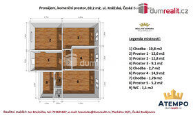 Pronájem, komerční prostor, 69,2 m2, ul. Kněžská, centrum mě - 2