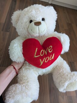 Plyšový medvěd Love You srdce - 2