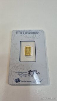 Zlatý slitek PAMP, 1 g - 2