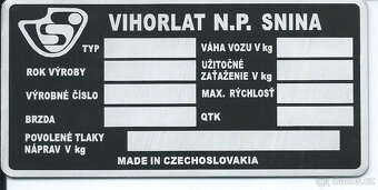 Štítky na BSS, Vihorlat, Agrostroj, Agrozet, STS - 2