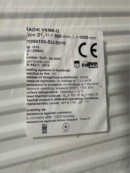 Nový radiátor Korado Radik VKM8-U 21- 900/1000 - 2
