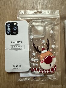 Průhledná vánoční pouzdra pro Apple iPhone 16 Pro - 2