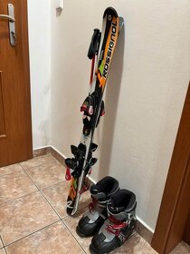 Lyže 110, lyžařské boty 34-36, hůlky komplet set - 2