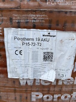 Cihly Porotherm nebroušené - 2