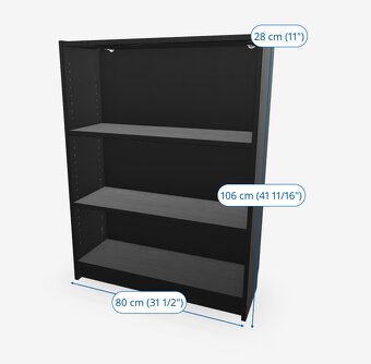 IKEA BILLY knihovna černá (6 ks) - 2