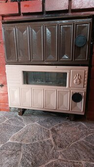 Prodám litinová keramická kamna - 2