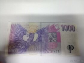 bankovka 1000kč s přetiskem - 2