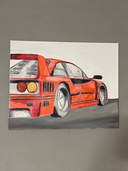 malba Ferrari F40 – ručně malovaný obraz - 2