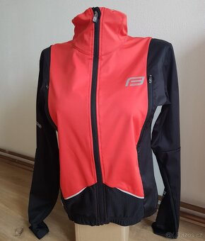 Červeno-černá cyklistická bunda FORCE vel. M - 2