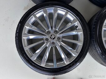Alu sada kol Trinity 5x112 R19, cololeštěné, chrom + pneu - 2