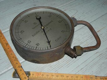 Starý budík Vacuummeter Schäffer Budenberg - 2