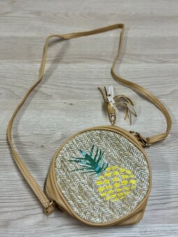 Nádherná ratanová "ananas" hnědá kabelka - 2