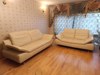 Kožená sedací souprava. - 2