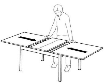 bílý kuchyňský stůl IKEA BJURSTA model 21198 - 2