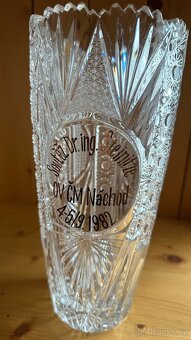 Váza - české broušené sklo - 2