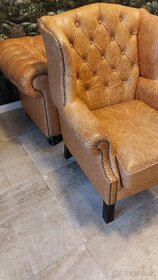 Kožená sedačka Chesterfield - 2