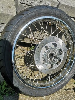Royal enfield 500, zadní kolo 2x. - 2