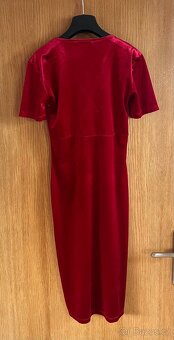 ZARA červené sametové šaty – Smart Casual / Cocktail | vel. - 2