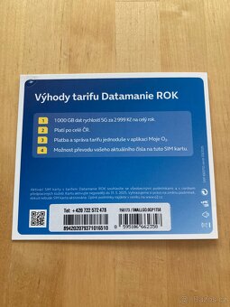 O2 Datamanie 1200GB (1000GB) rok kredit 300 Kč - 2