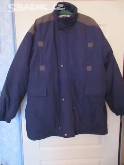 Pánská tmavě modrá bunda s beránkem - nadměr.vel. 62 a více - 2