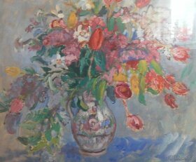 Kytice v malovaném džbánu. - 2