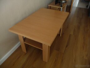 Konferenční stolek, TV stolek, sedačka, police Ikea, DVD/CD - 2