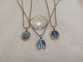 Řetízky s Pannou Marií - chirurgická ocel - 2