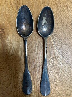 2 stříbrné lžičky - 2