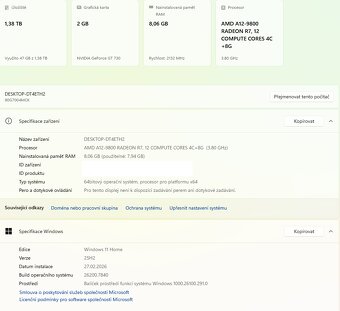 Lenovo Ideacentre, 8GB RAM, AMD A12-9800 3,8GHz - 2