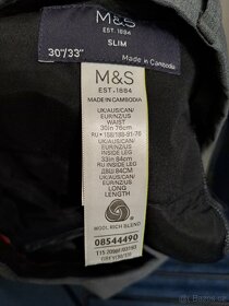 Kalhoty k saku šedé slim M&S - 2