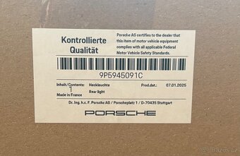 Zadní světlo Levé Porsche 992 - 2