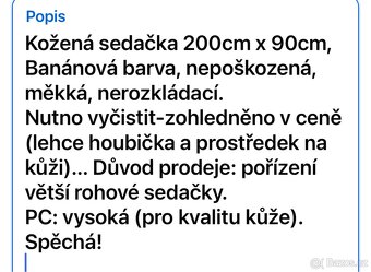 Kožená sedačka 200x90 - 2
