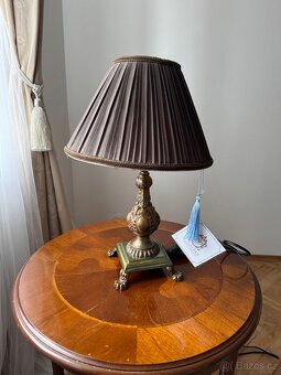 (PRODÁNO)Mosazná stolní lampička se lvími tlapami - 2