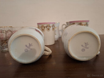 Prodám starožitné hrníčky Madein Scehoslovakia,skleničky - 2