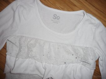 Bílé triko SO na 7-8L- vel.128 - 2