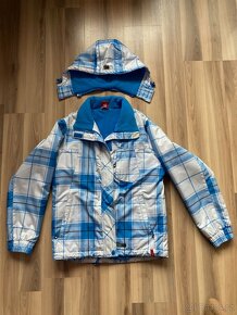 Zimní bunda modro-bílá káro značka SAM - 2