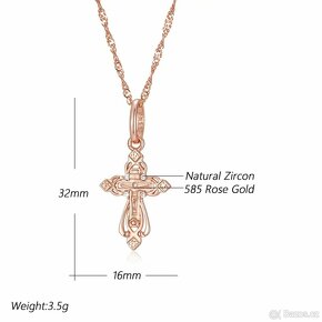 Dámský náhrdelník z růžového zlata 585 - 2