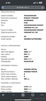 Vstřiky Passat b6 - 2