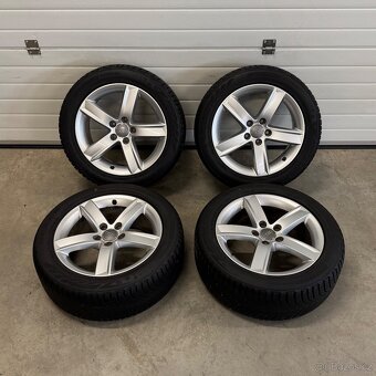 Alu kola Audi, 225/50 R17, zánovní pneu Nexen 8mm - 2