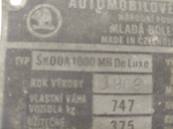 Škoda 1000 MB De luxe - 2