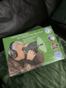 Parabolický mikrofon na poslech přírody + sluchátka - 2