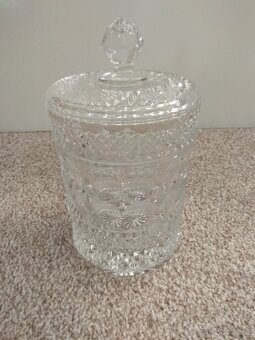 Nová retro skleněná dóza s víkem - Czechoslovakia, 1 250 ml - 2