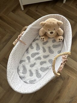 Mojžíšův koš s potahem a podstavcem/kolébka pro miminko - 2