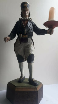 Řezbaná figurka horníka, P. Schneider, 39 cm, unikátní, dobr - 2